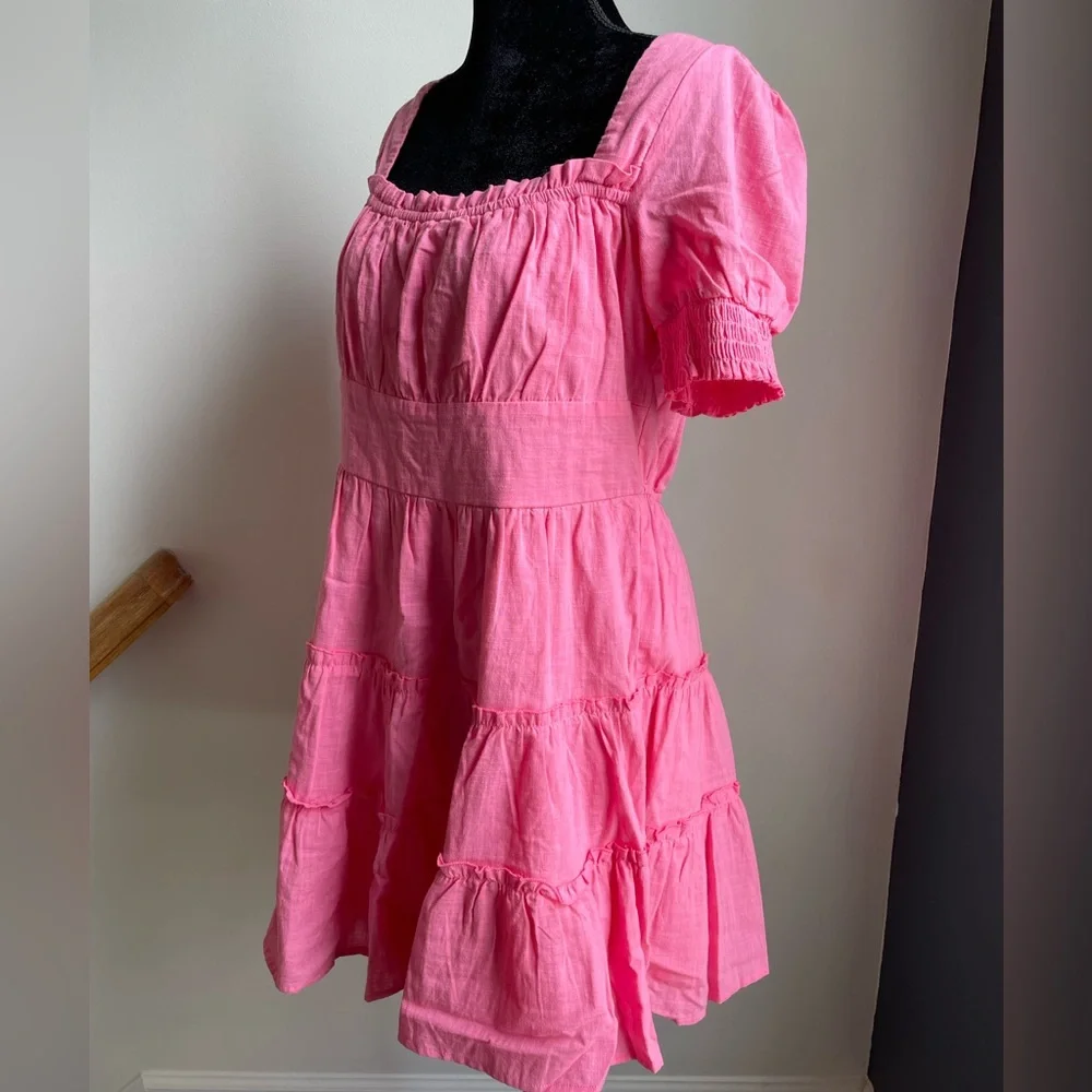 Altar’d State Josephine Pink Puff Sleeve Dress XL - Picture 3 of 5